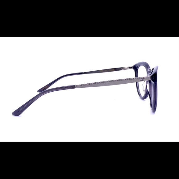 Retro Look Cat-Eye Glasses Black Acetate & Gunmetal Temples - Picture 15 of 15